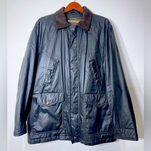 Weather Proof Mens 3/4 length Wax Jacket with Faux Suede Collar